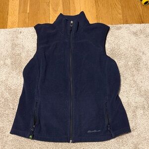 Eddie Bauer Navy Blue Fleece Vest